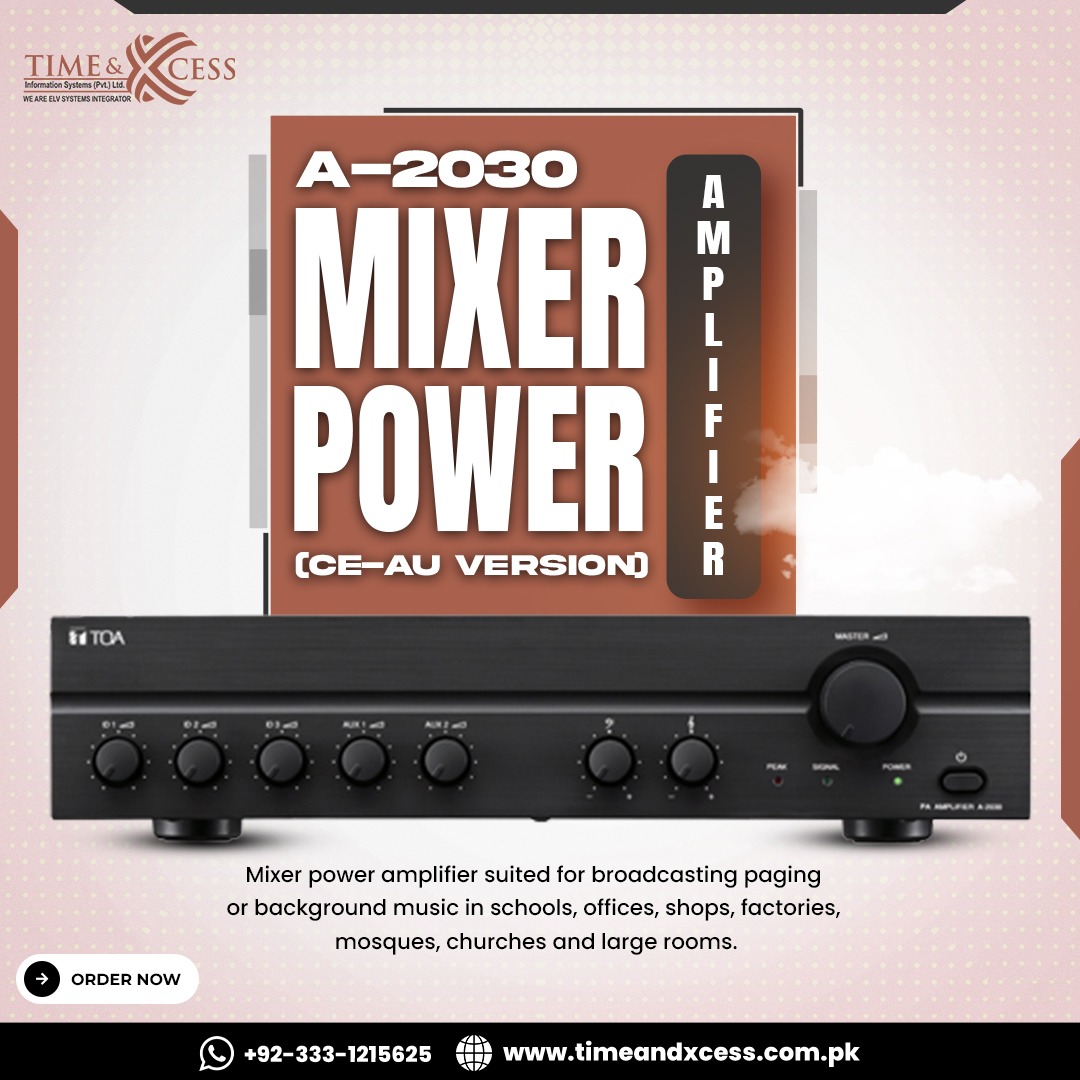 mixer power amplifier for broadcasting paging