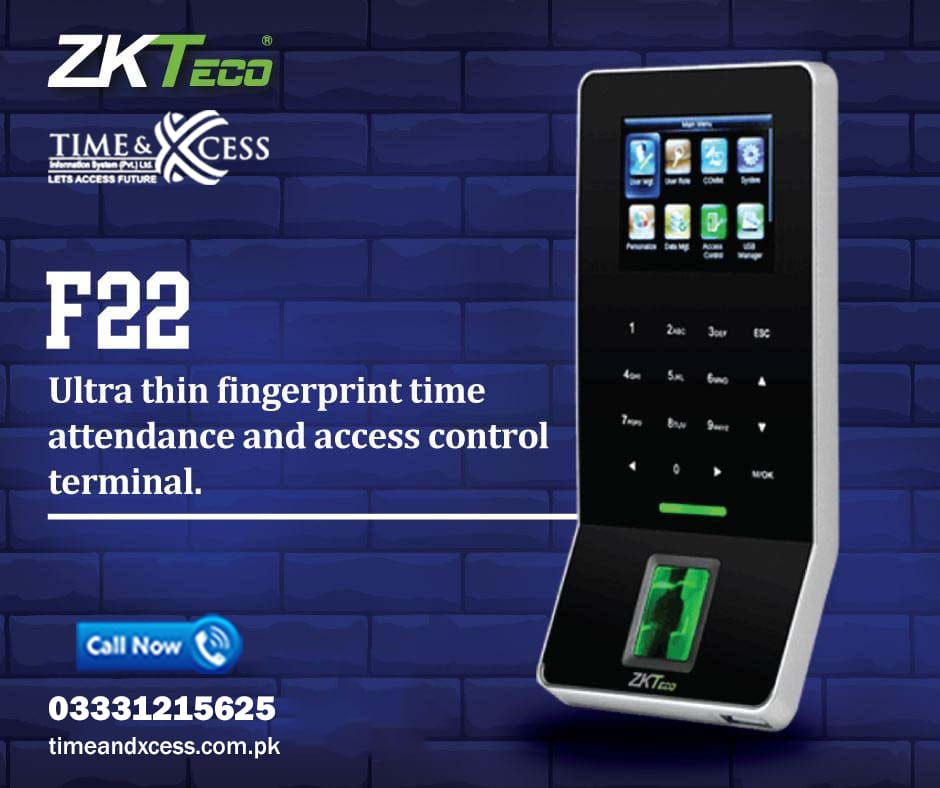 ZKTeco F22 Biometric Device in Pakistan